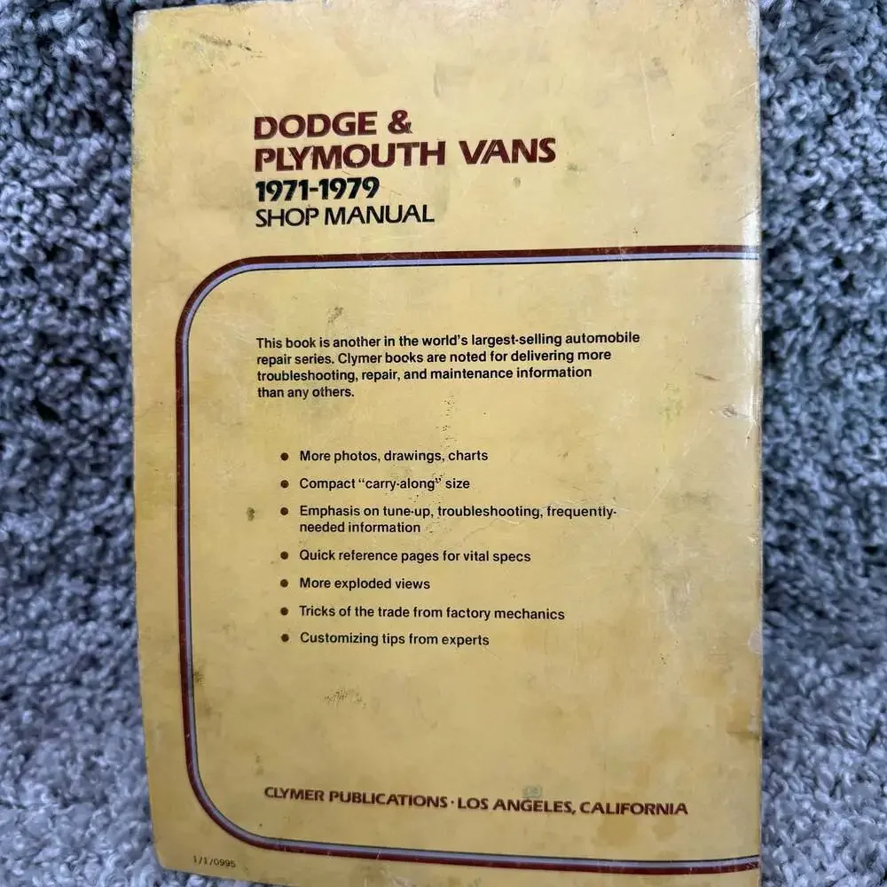 Dodge Service Repair Shop Workshop Maintenance Manual Book